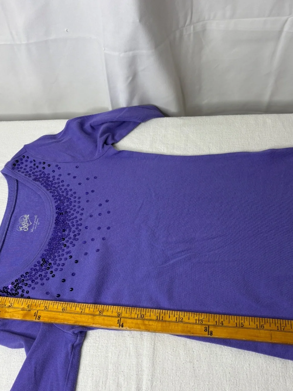 Vintage Justice Purple Long Sleeve Shirt with Sequins Girl’s Size 10
